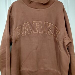 Sold New Drop Sold Out Parke Women's Brown Mockneck Sweater